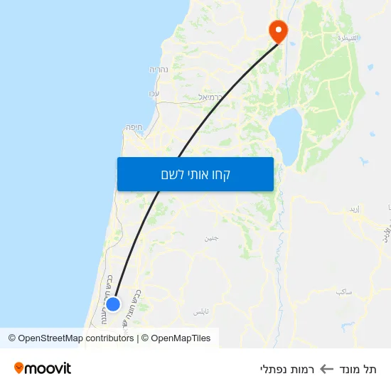 מפת תל מונד לרמות נפתלי