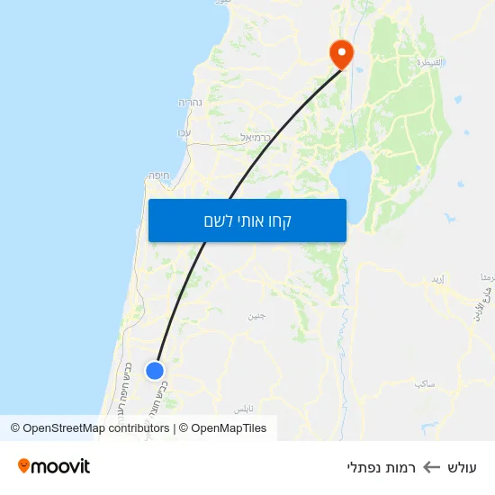 מפת עולש לרמות נפתלי