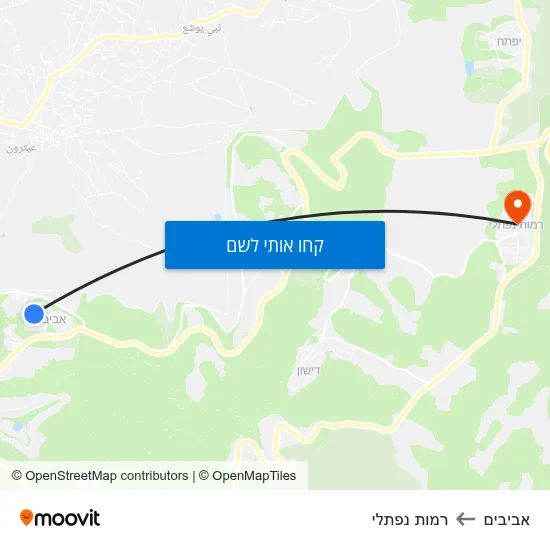 מפת אביבים לרמות נפתלי
