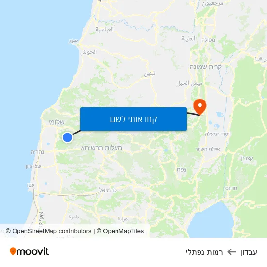 מפת עבדון לרמות נפתלי