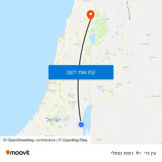 מפת עין גדי לרמות נפתלי