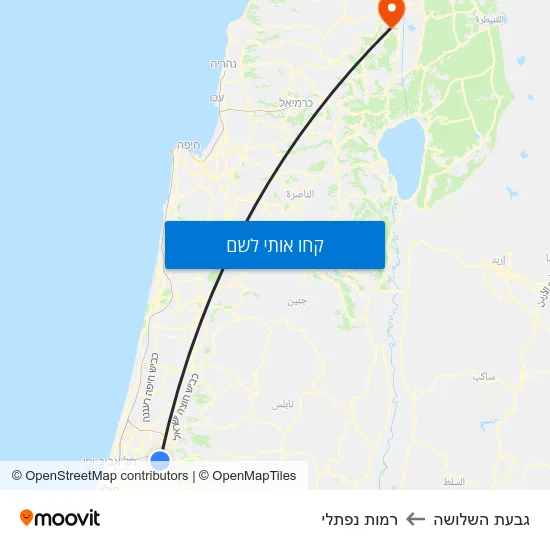 מפת גבעת השלושה לרמות נפתלי