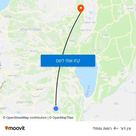 מפת עין דור לרמות נפתלי