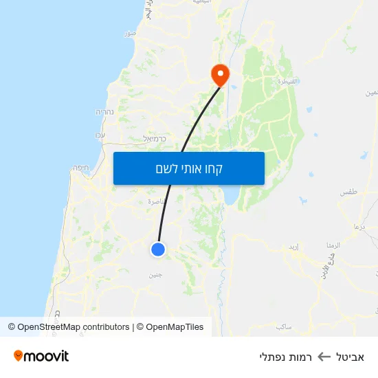 מפת אביטל לרמות נפתלי