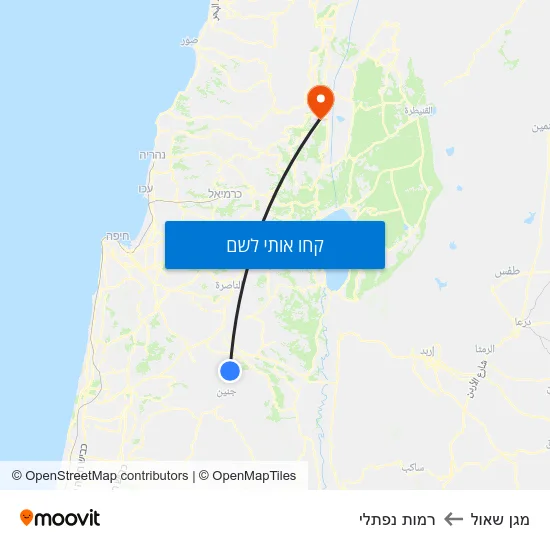 מפת מגן שאול לרמות נפתלי