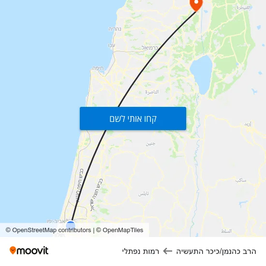 מפת הרב כהנמן/כיכר התעשיה לרמות נפתלי