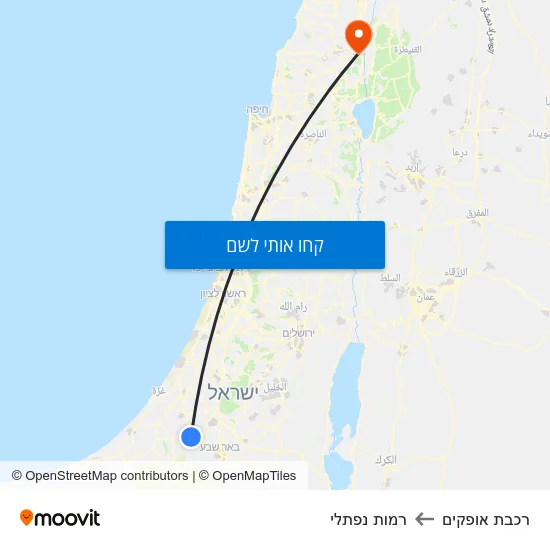 מפת רכבת אופקים לרמות נפתלי