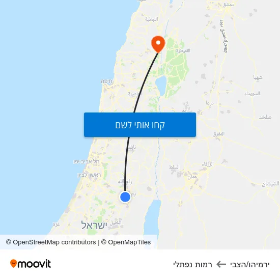 מפת ירמיהו/הצבי לרמות נפתלי