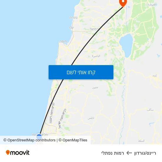 מפת ריינס/גורדון לרמות נפתלי