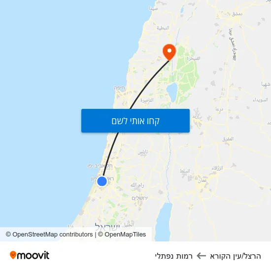 מפת הרצל/עין הקורא לרמות נפתלי