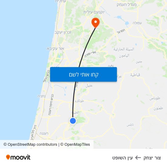 מפת צור יצחק לעין השופט