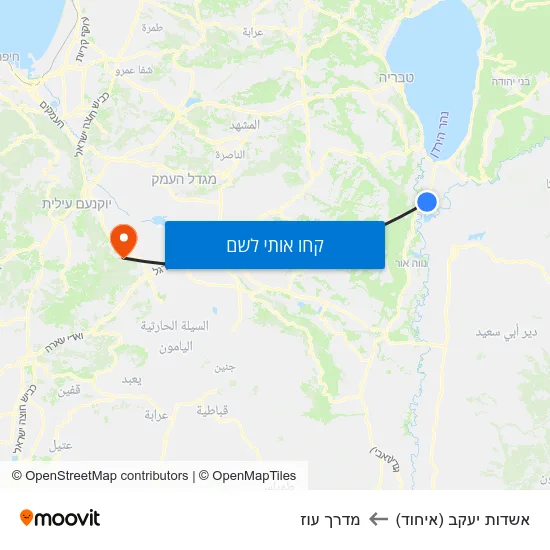 מפת אשדות יעקב (איחוד) למדרך עוז