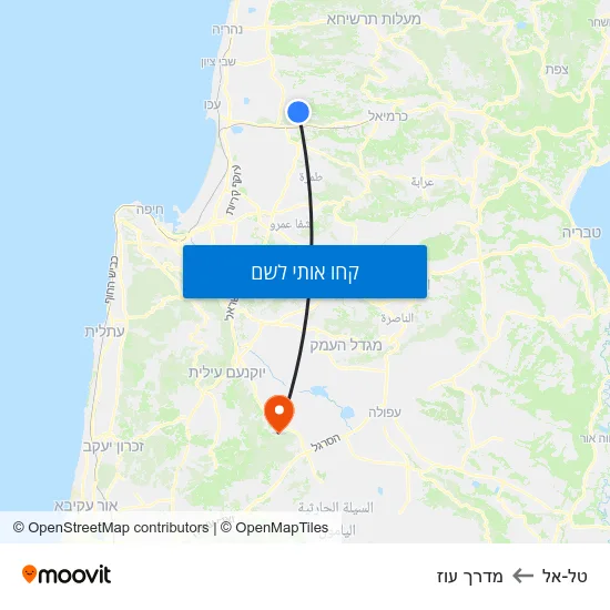 מפת טל-אל למדרך עוז