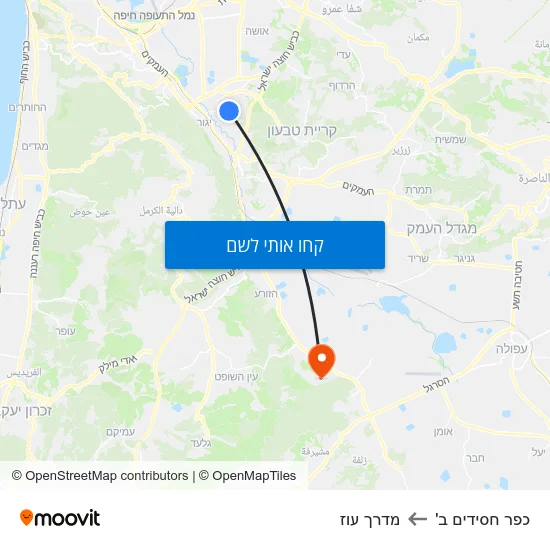 מפת כפר חסידים ב' למדרך עוז