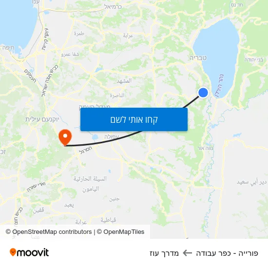 מפת פורייה - כפר עבודה למדרך עוז