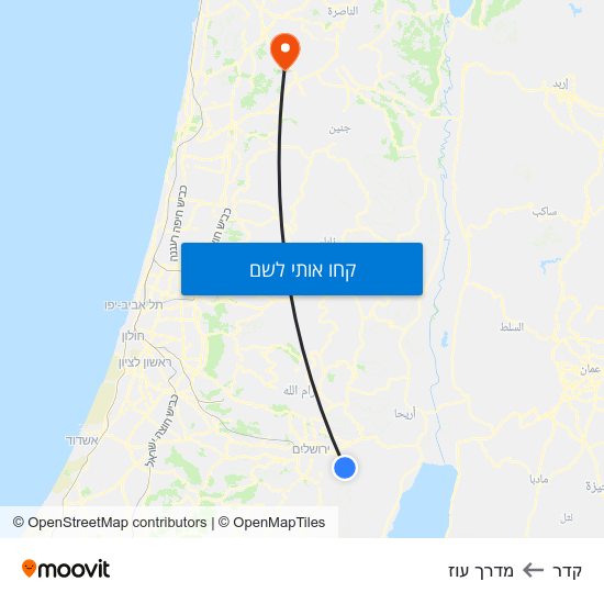 מפת קדר למדרך עוז