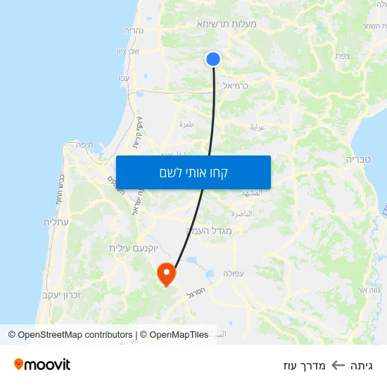 מפת גיתה למדרך עוז