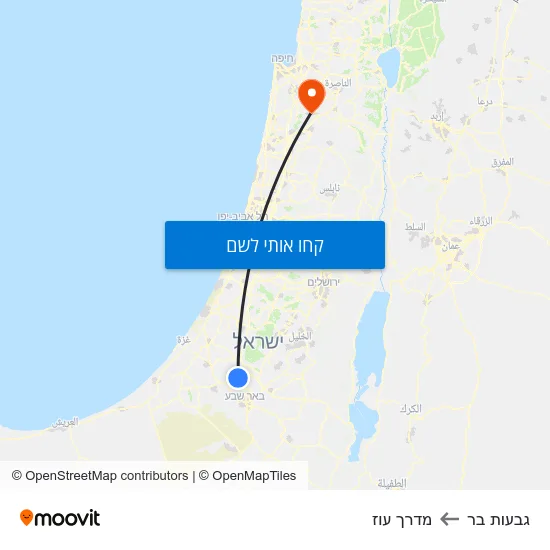 מפת גבעות בר למדרך עוז