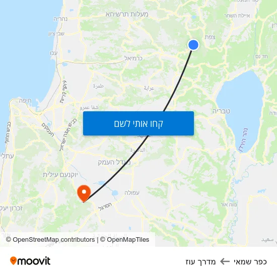 מפת כפר שמאי למדרך עוז