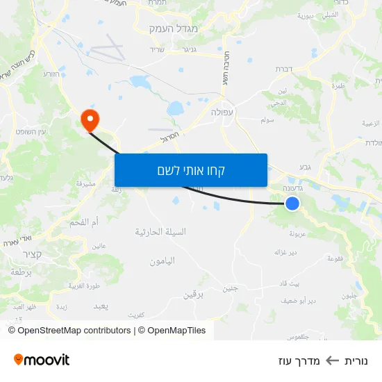 מפת נורית למדרך עוז