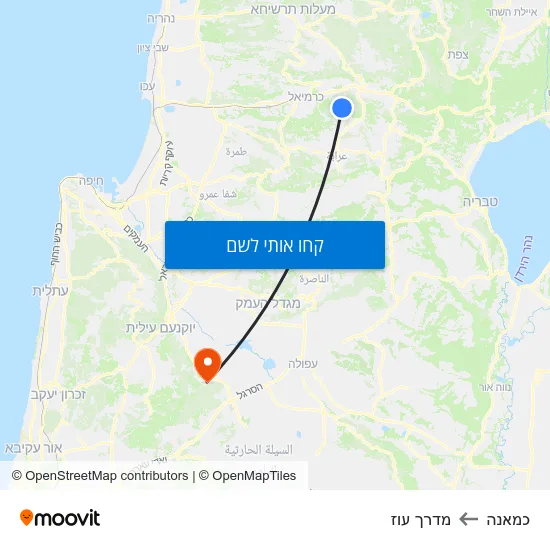 מפת כמאנה למדרך עוז