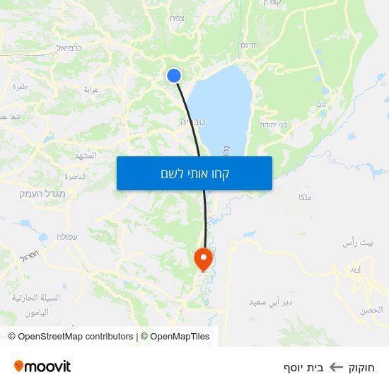 מפת חוקוק לבית יוסף