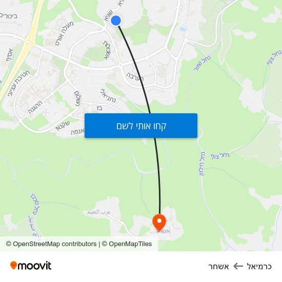 מפת כרמיאל לאשחר