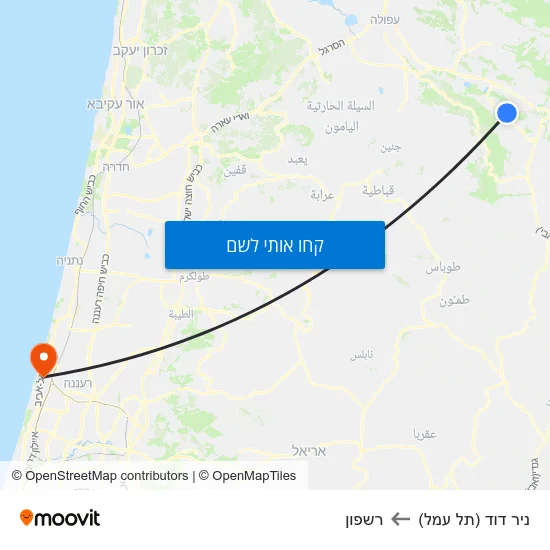 מפת ניר דוד (תל עמל) לרשפון