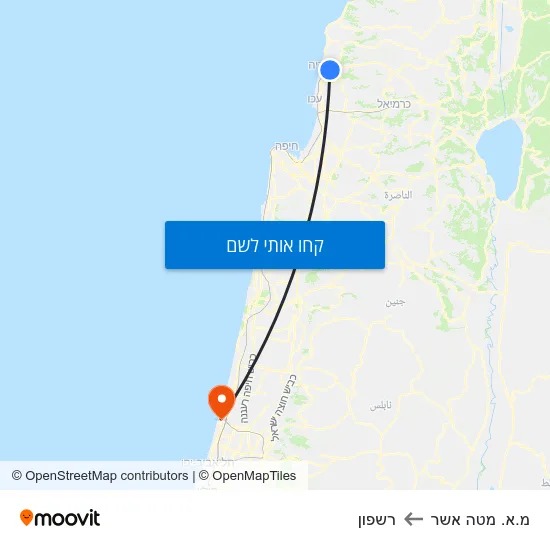 מפת מ.א. מטה אשר לרשפון