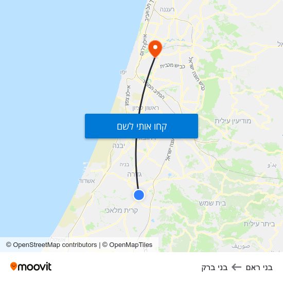 מפת בני ראם לבני ברק