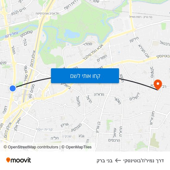 מפת דרך נמיר/ז'בוטינסקי לבני ברק