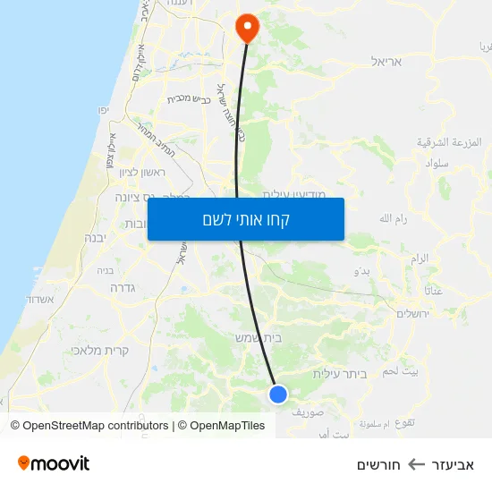 מפת אביעזר לחורשים
