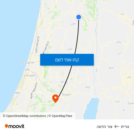 מפת נורית לצור הדסה