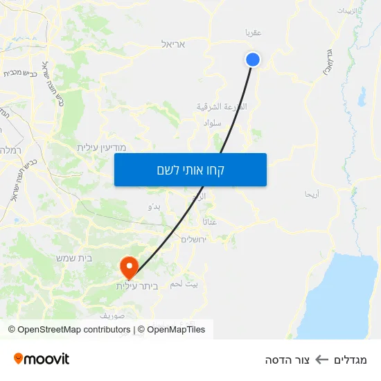 מפת מגדלים לצור הדסה