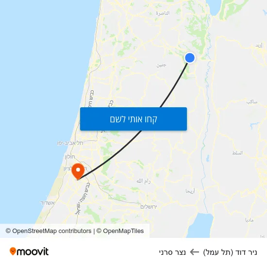 מפת ניר דוד (תל עמל) לנצר סרני