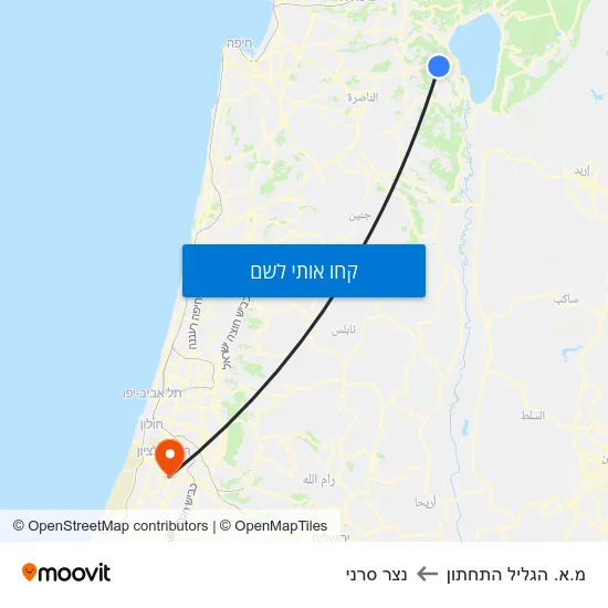 מפת מ.א. הגליל התחתון לנצר סרני