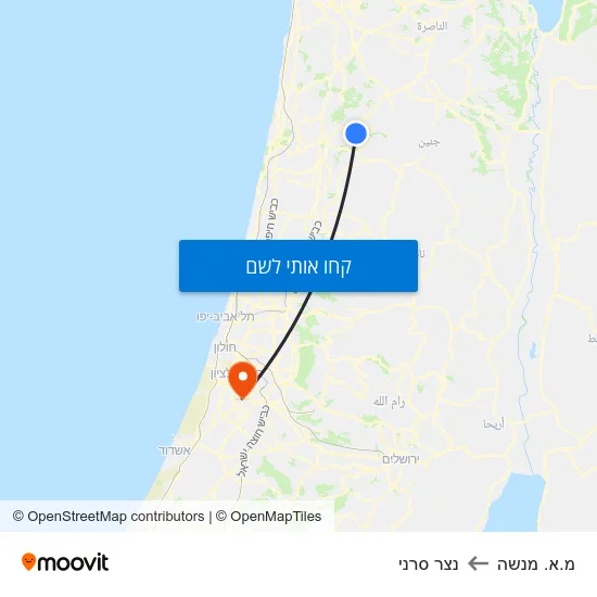 מפת מ.א. מנשה לנצר סרני