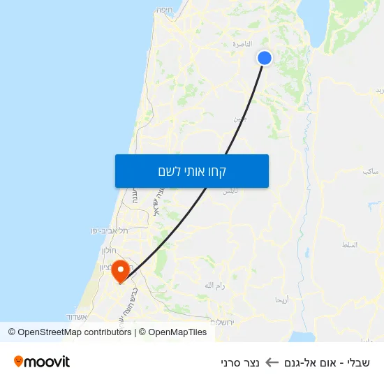 מפת שבלי - אום אל-גנם לנצר סרני