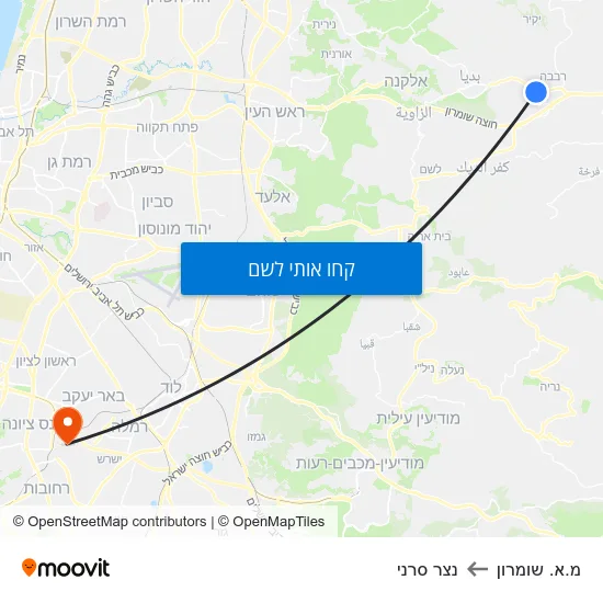 מפת מ.א. שומרון לנצר סרני