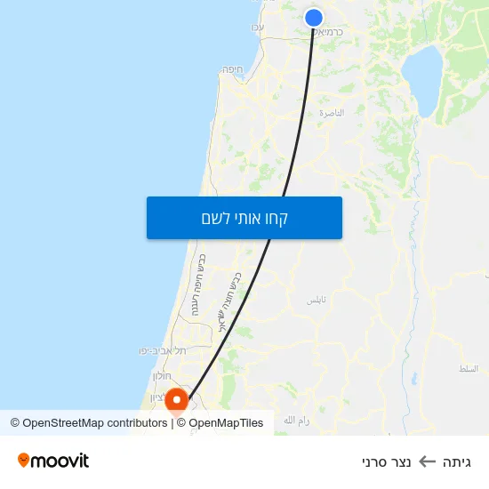 מפת גיתה לנצר סרני