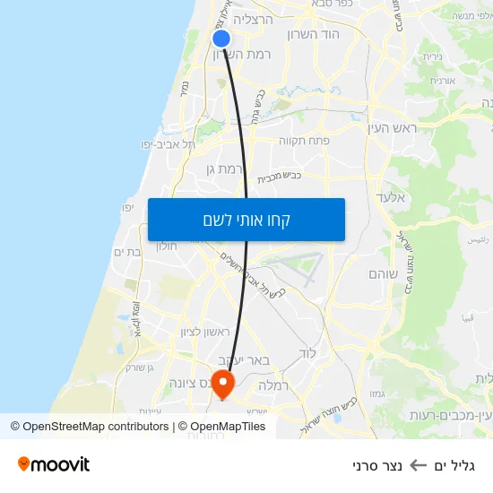 מפת גליל ים לנצר סרני