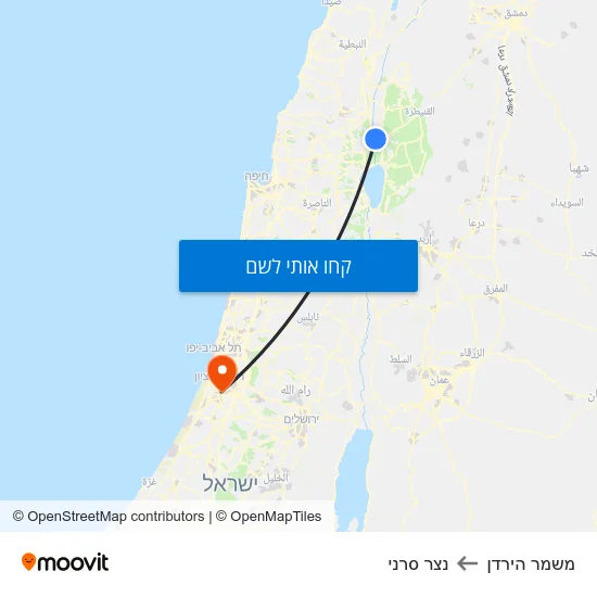מפת משמר הירדן לנצר סרני