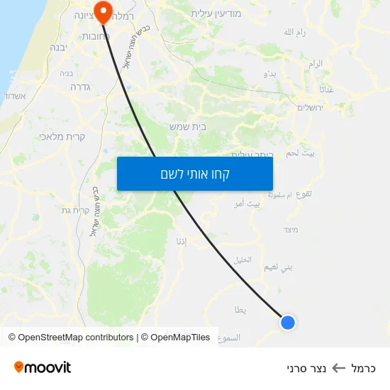 מפת כרמל לנצר סרני