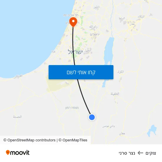 מפת צוקים לנצר סרני
