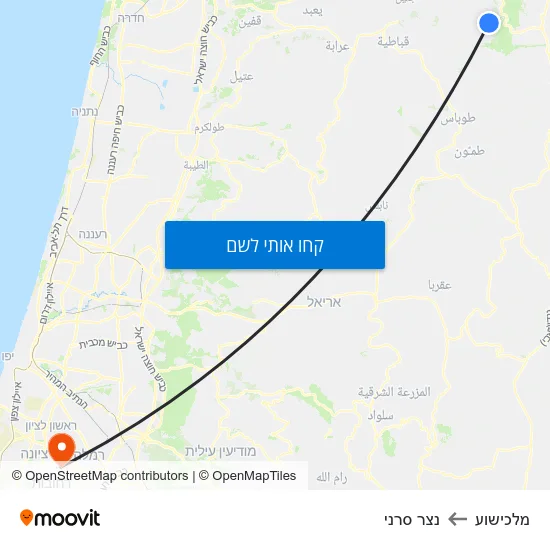 מפת מלכישוע לנצר סרני