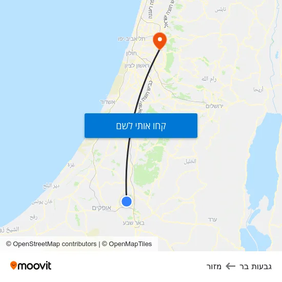 מפת גבעות בר למזור