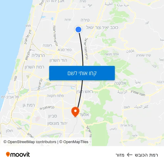 מפת רמת הכובש למזור