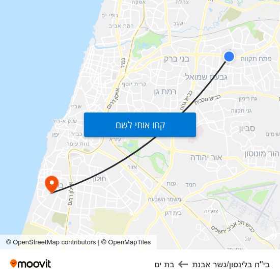 מפת בי''ח בלינסון/גשר אבנת לבת ים