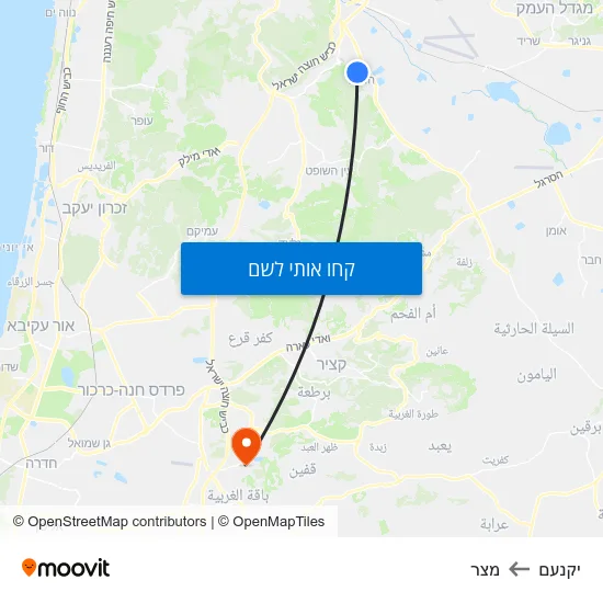מפת יקנעם למצר