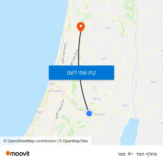 מפת מחלף חמד למצר
